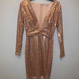 Christmas/New Years Gorgeous Gold Sparkly Dress